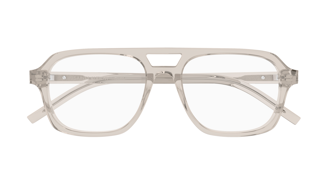 Glasögon saint laurent sl m179 004 beige pilot/navigator femenino storlek 53mm - Detaljvy