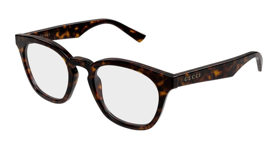 Occhiali da vista gucci gg2185o 002 havana round/oval/panthos masculino taglia 50mm - Vista principale