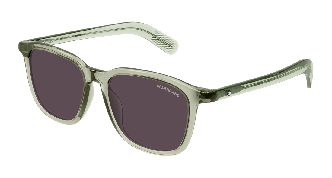 Occhiali da sole montblanc mb0497s 005 verde rectangular / squared masculino taglia 52mm - Vista principale