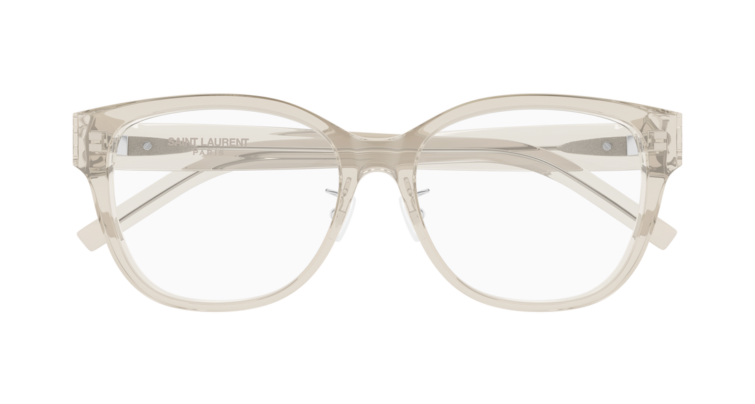 Gafas graduadas saint laurent sl m168/f 004 beige cat eye femenino talla 55mm - Vista de detalle