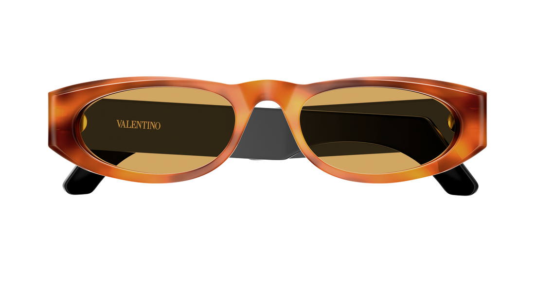 Occhiali da sole valentino vg0007s 002 havana geometrical/directional femenino taglia 53mm - Vista dettagliata