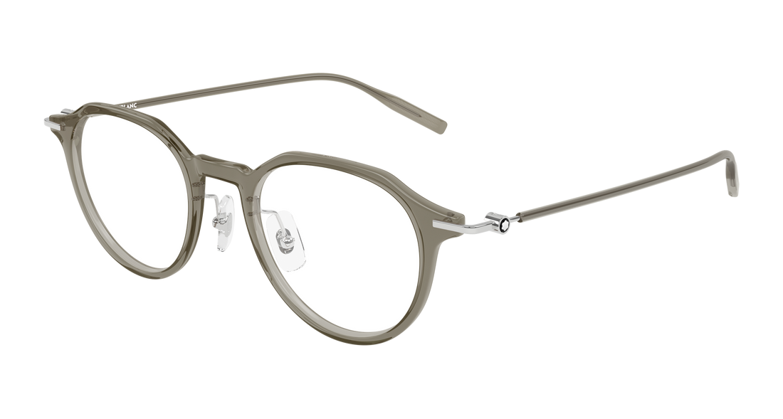 Occhiali da vista montblanc mb0355o 006 marron round/oval/panthos masculino taglia 49mm - Vista principale