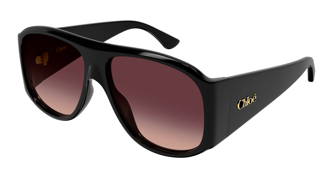 Zonnebrillen chloé ch0347s 007 negro pilot/navigator femenino maat 60mm - Hoofdaanzicht