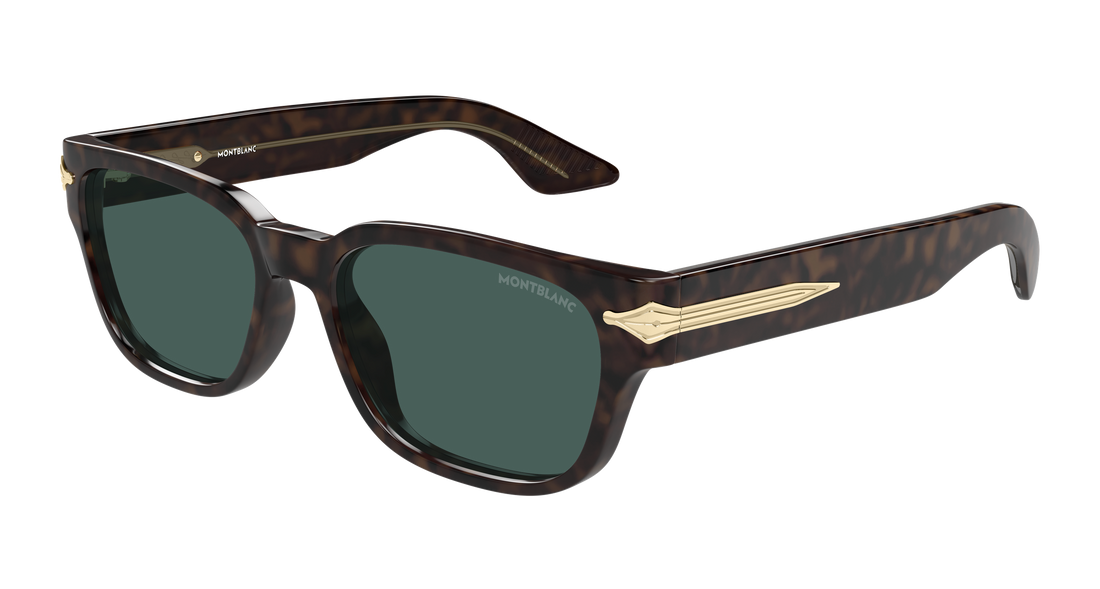 Sunglasses montblanc mb0479s 002 havana rectangular / squared masculino size 55mm - Main view