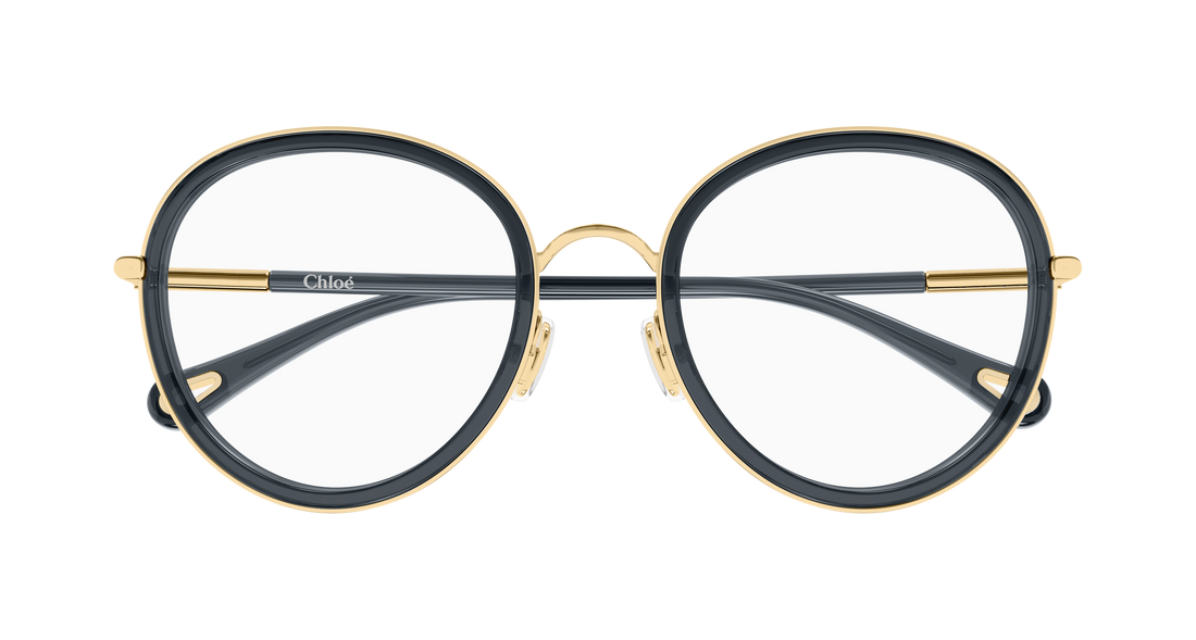 Briller chloé ch0374o 001 dorado round/oval/panthos femenino størrelse 53mm - Detaljeret visning