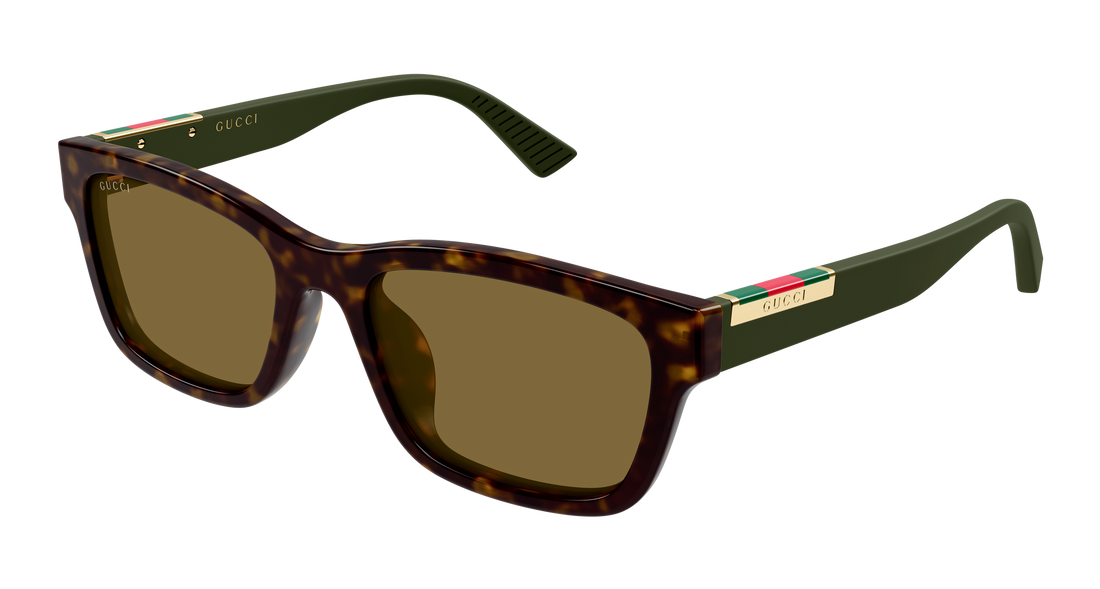 Occhiali da sole gucci gg2092sa 002 havana rectangular / squared masculino taglia 55mm - Vista principale
