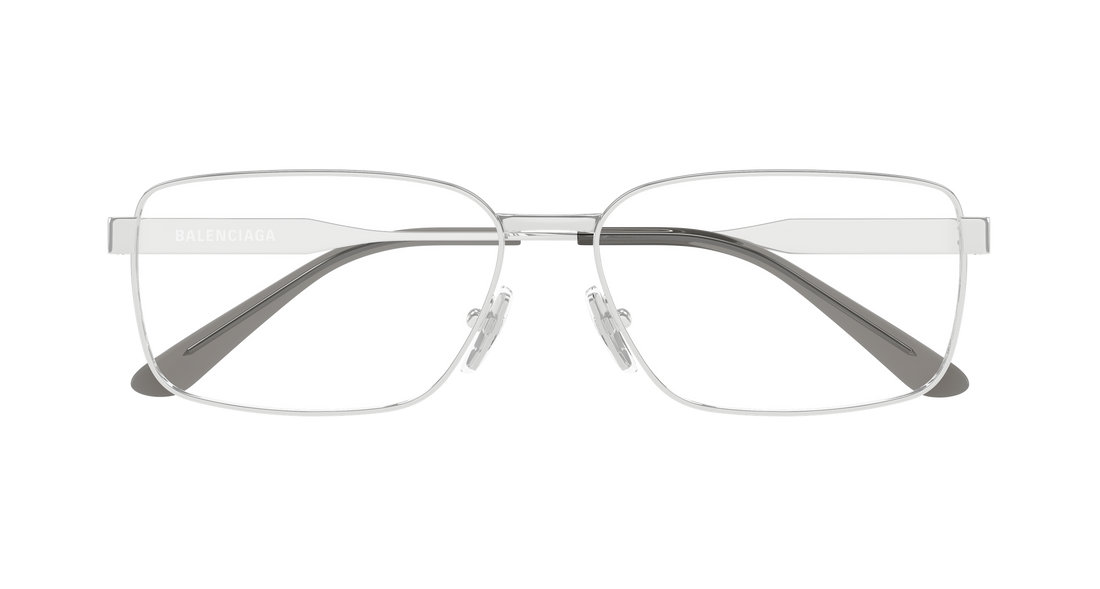 Glasögon balenciaga bb0540o 001 plateado rectangular / squared masculino storlek 60mm - Detaljvy