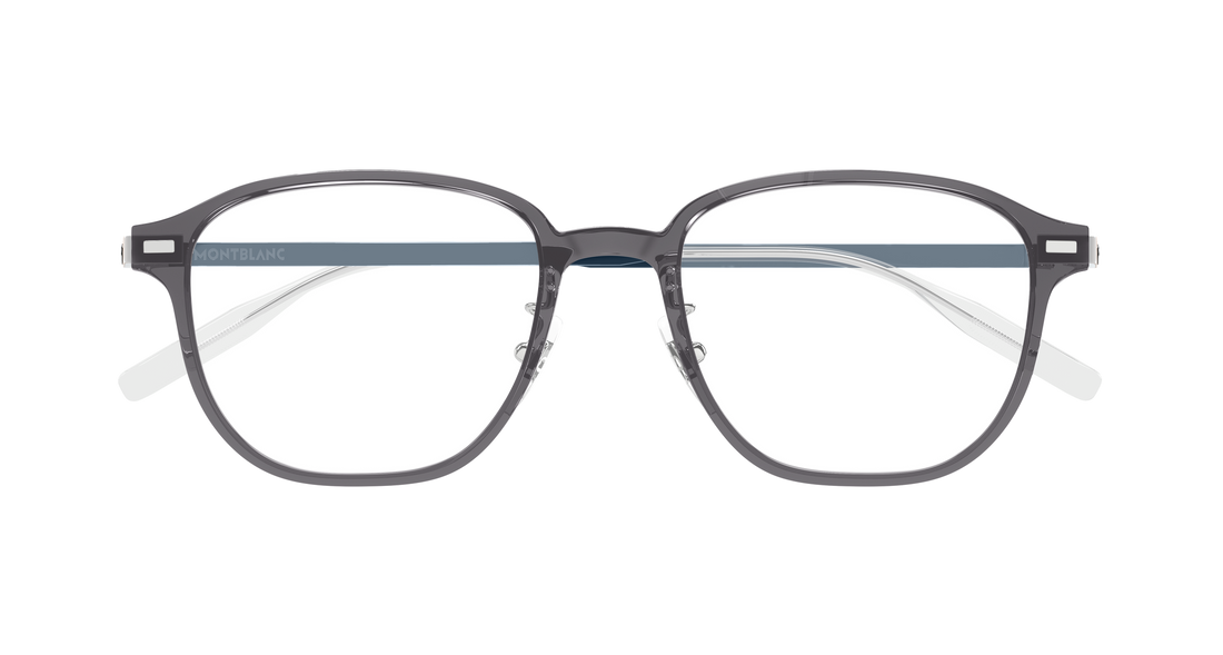 Occhiali da vista montblanc mb0466oa 004 gris geometrical/directional masculino taglia 52mm - Vista dettagliata
