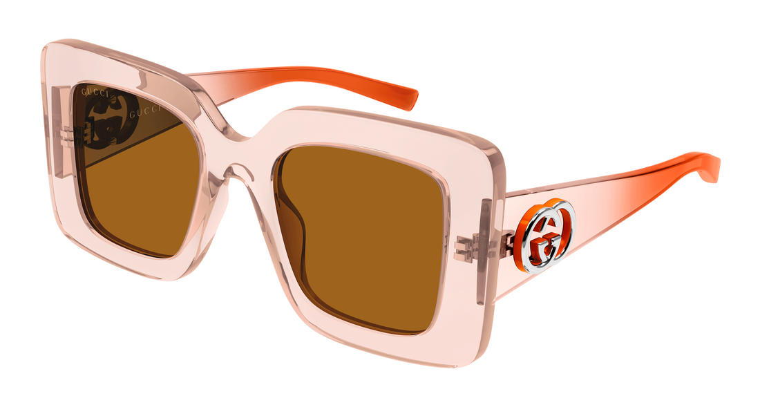 Sunglasses gucci gg2025s 004 rosa rectangular / squared femenino size 49mm - Main view