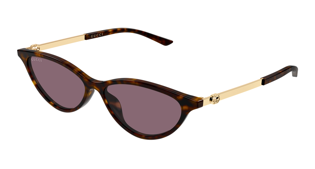 Solglasögon gucci gg2211s 003 havana cat eye femenino storlek 54mm - Huvudvy