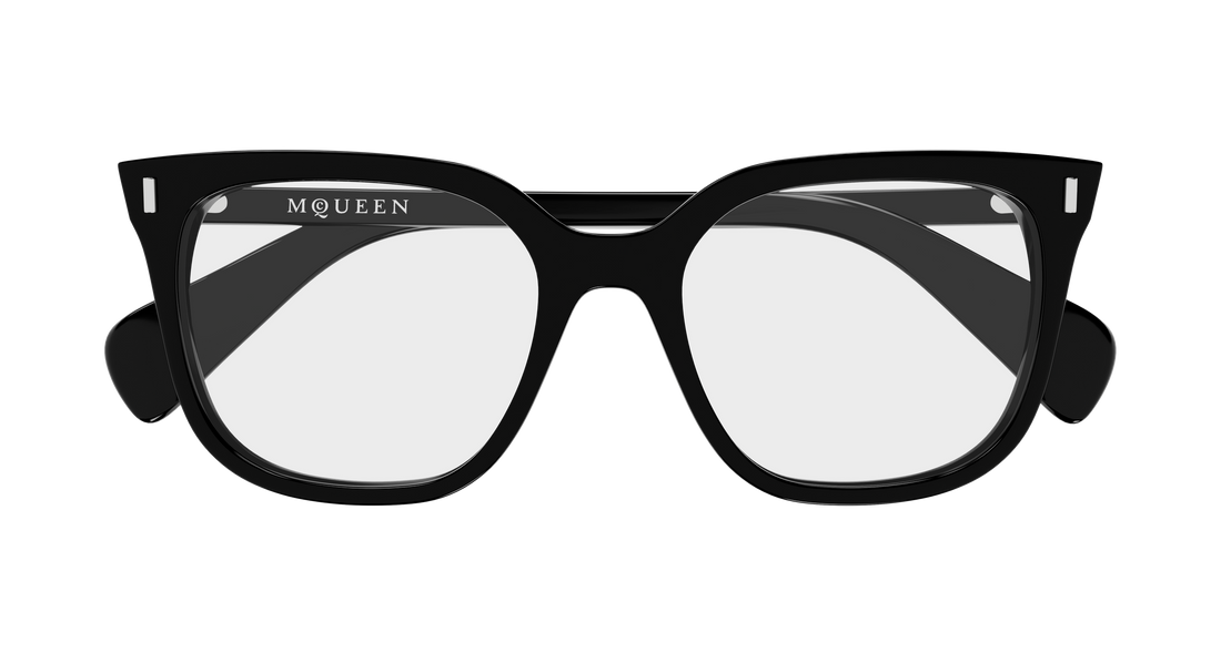 Brillen alexander mcqueen am0585o 001 negro rectangular / squared femenino größe 53mm - Detailansicht