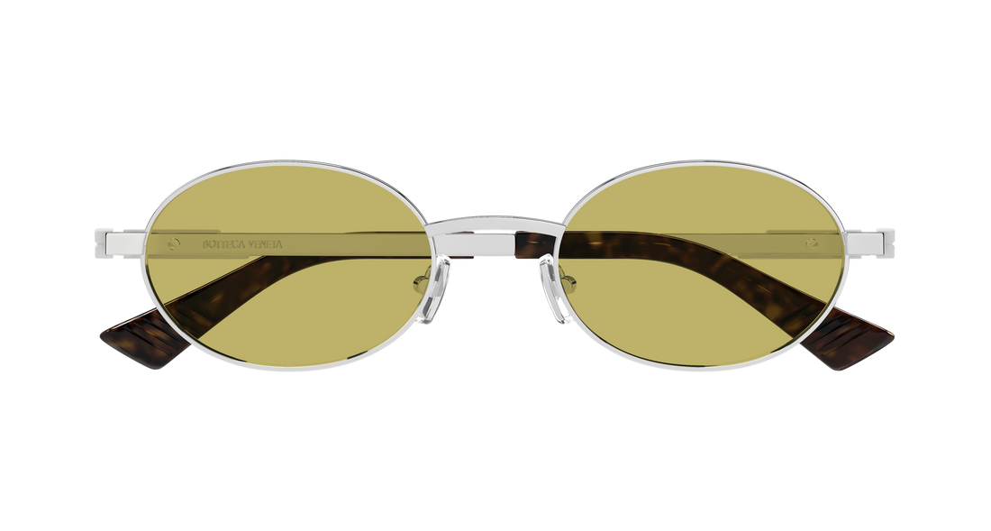 Sunglasses bottega veneta bv1470s 003 plateado round/oval/panthos unisex size 52mm - Detailed view