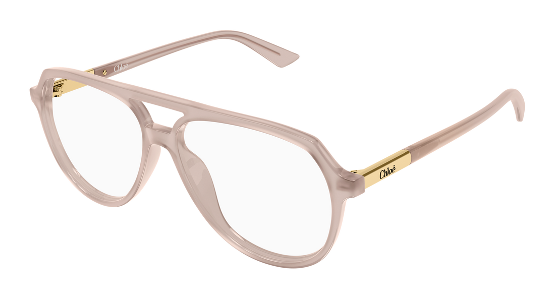 Occhiali da vista chloé ch0366o 004 beige pilot/navigator femenino taglia 57mm - Vista principale