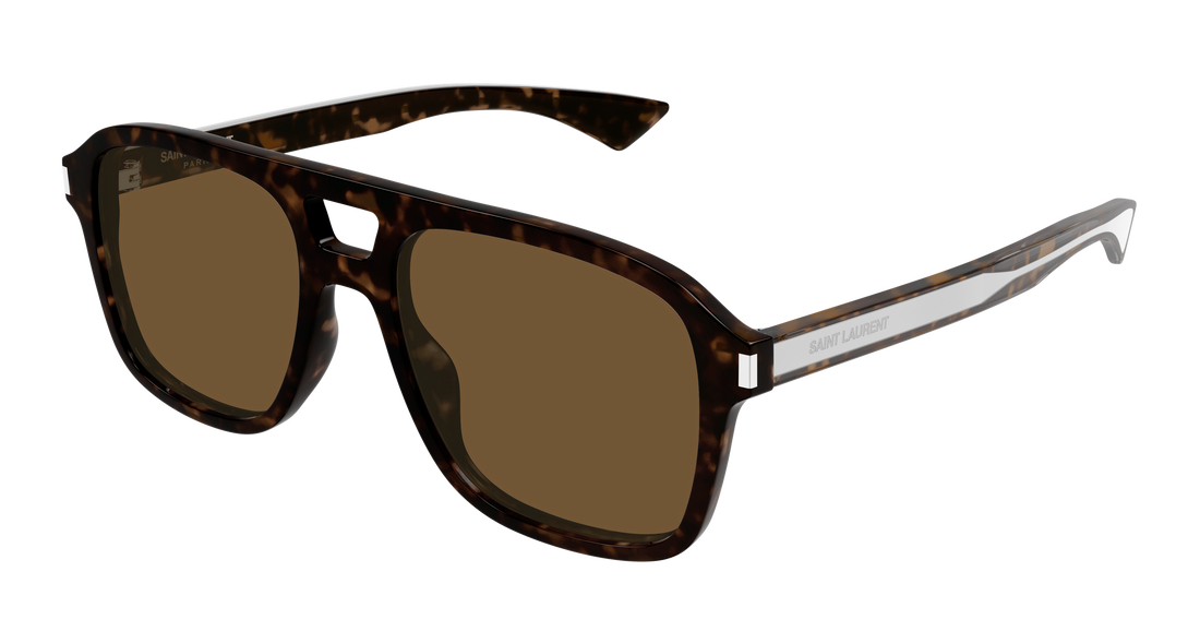 Occhiali da sole saint laurent sl 881 006 havana pilot/navigator unisex taglia 55mm - Vista principale