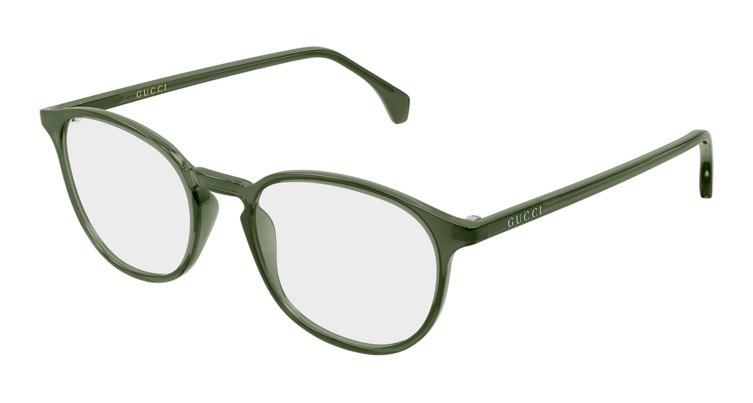 Dioptrijske naočale gucci gg0551o 029 verde round/oval/panthos masculino veličina 55mm - Glavni prikaz
