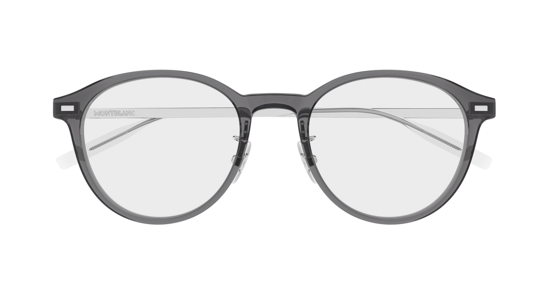 Occhiali da vista montblanc mb0507oa 003 gris round/oval/panthos masculino taglia 52mm - Vista dettagliata