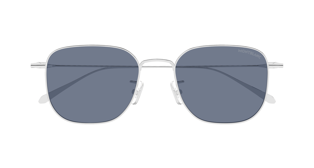 Occhiali da sole montblanc mb0477sa 003 plateado rectangular / squared masculino taglia 54mm - Vista dettagliata