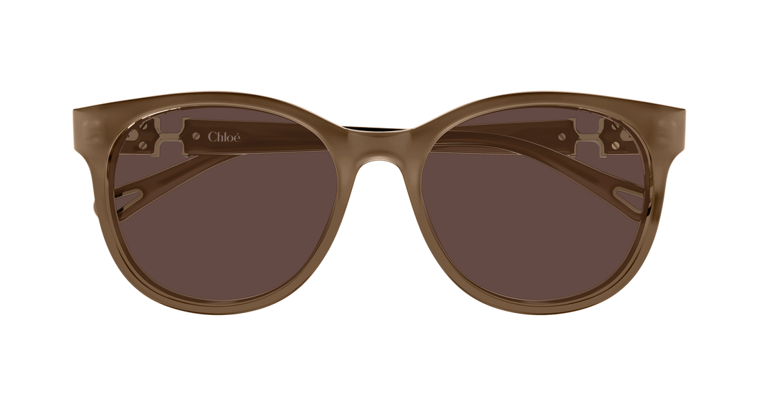 Lunettes de soleil chloé ch0375sk 004 marron round/oval/panthos femenino taille 56mm - Vue détaillée