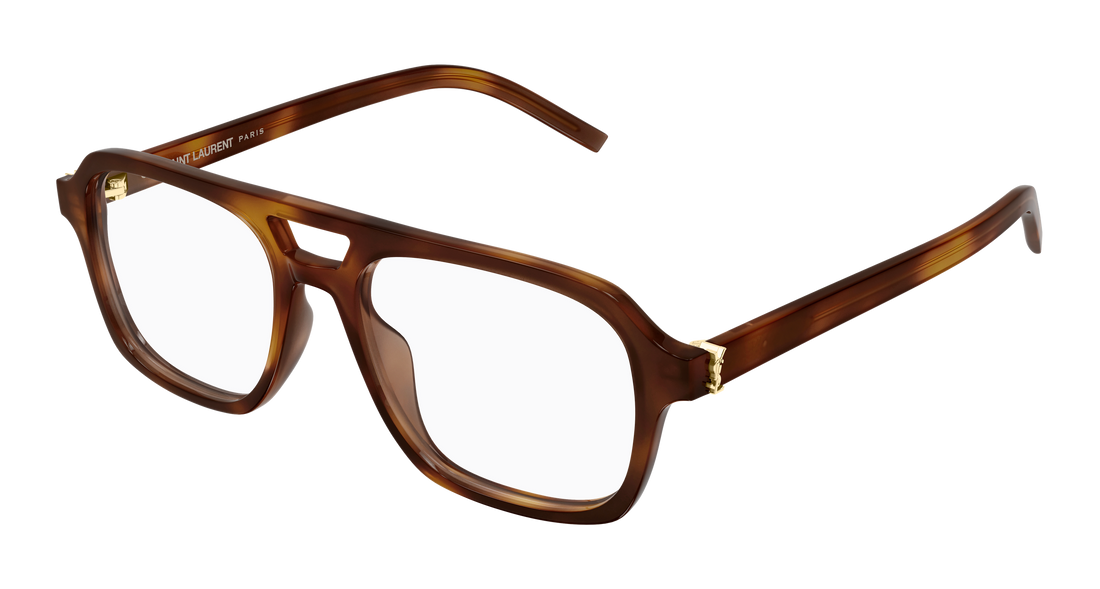 Glasögon saint laurent sl m179 003 havana pilot/navigator femenino storlek 53mm - Huvudvy