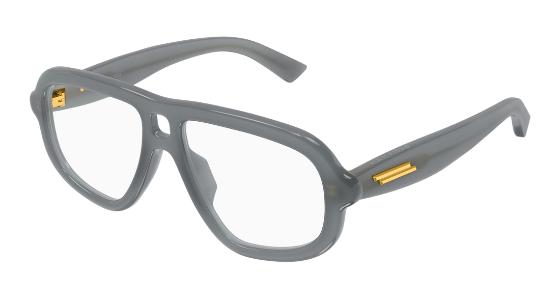 Okulary korekcyjne bottega veneta bv1495o 003 gris pilot/navigator unisex rozmiar 53mm - Widok główny