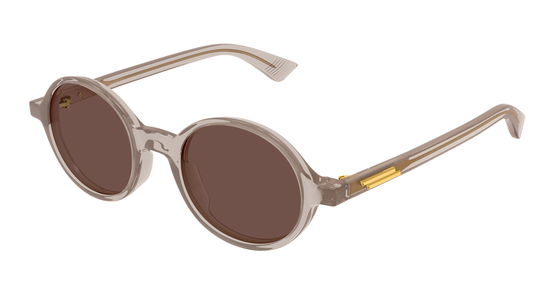 Okulary przeciwsłoneczne bottega veneta bv1430s 008 marron round/oval/panthos unisex rozmiar 48mm - Widok główny