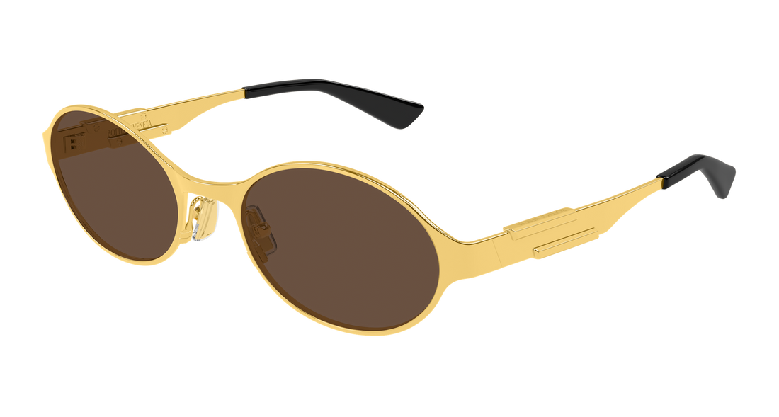 Sunglasses bottega veneta bv1456s 001 dorado round/oval/panthos unisex size 55mm - Main view