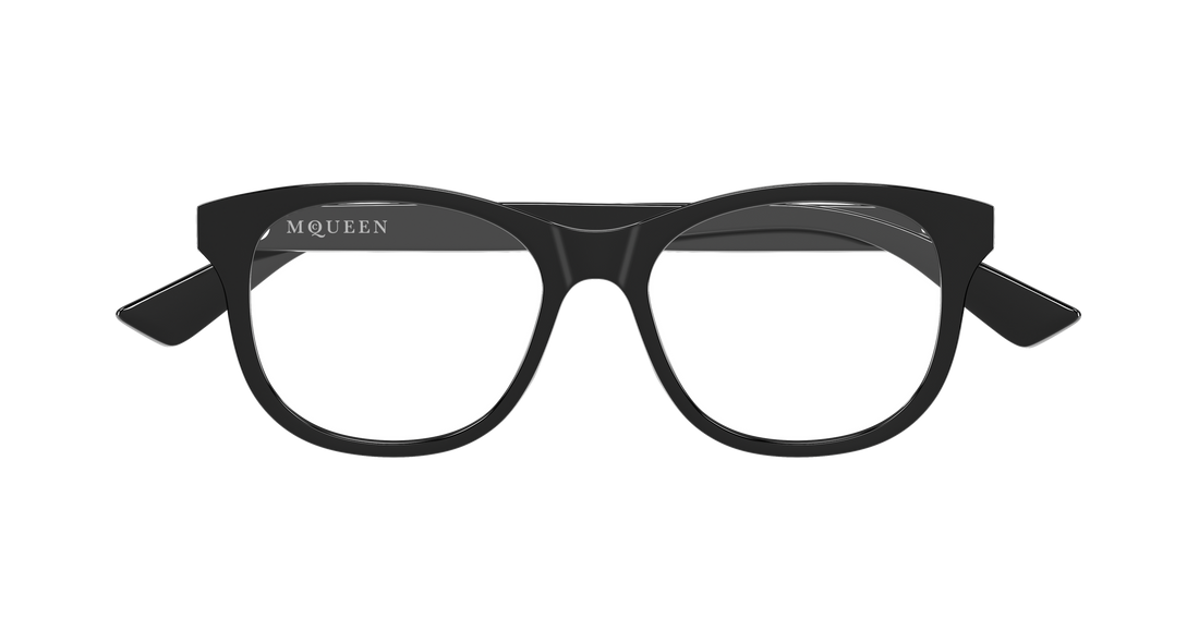 Gafas graduadas alexander mcqueen am0568o 007 negro cat eye femenino talla 53mm - Vista de detalle