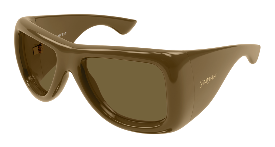 Sunglasses saint laurent sl 902 howl 009 marron pilot/navigator unisex size 63mm - Main view