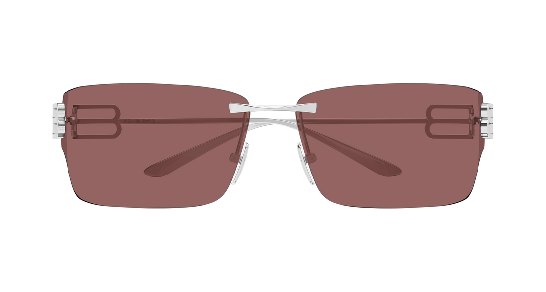 Gafas de sol balenciaga bb0485sa 004 plateado rectangular / squared unisex talla 76mm - Vista de detalle