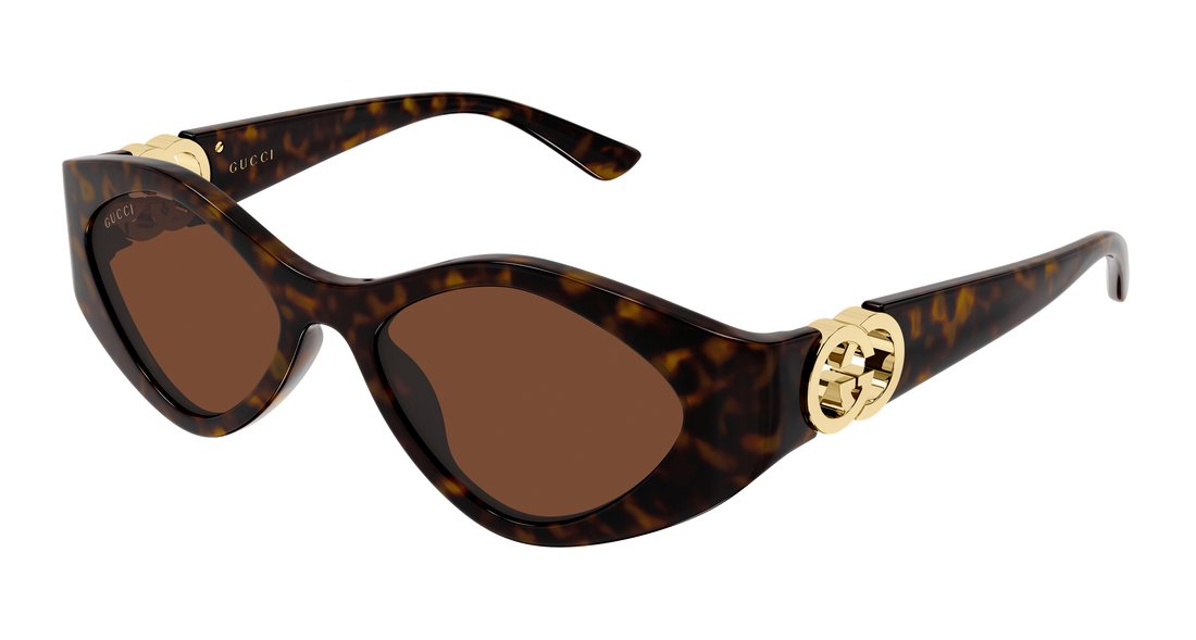 Sunglasses gucci gg2121s 003 havana geometrical/directional femenino size 52mm - Main view