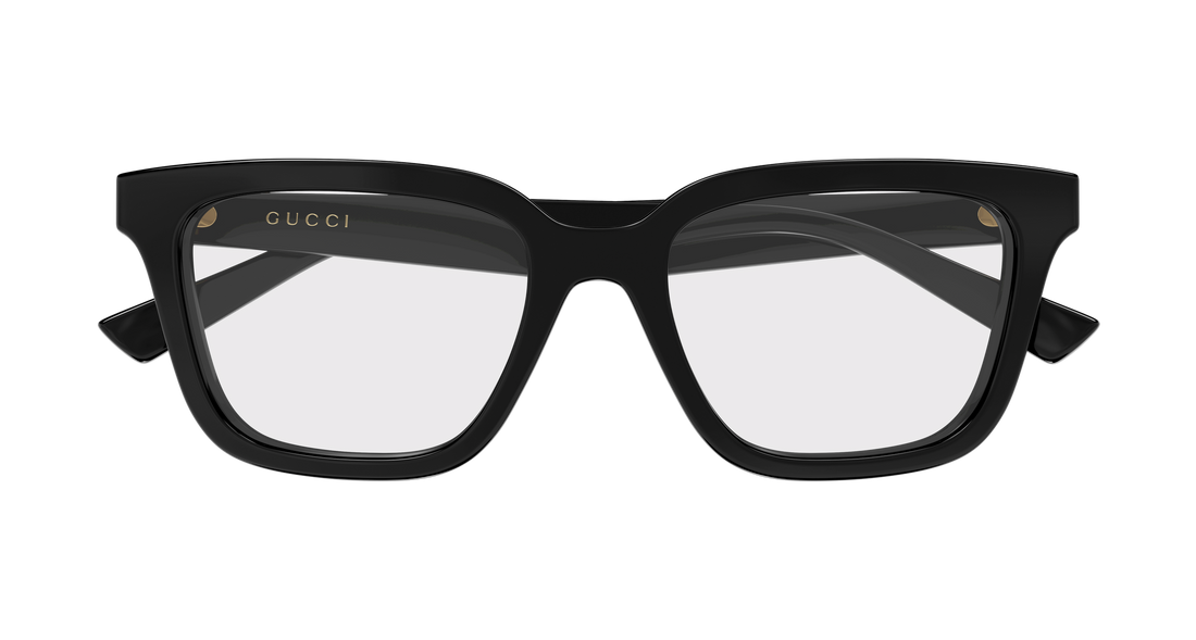 Lunettes de vue gucci gg2186oa 001 negro rectangular / squared femenino taille 52mm - Vue détaillée