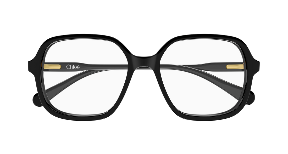 Occhiali da vista chloé cc0027o 001 negro geometrical/directional infantil taglia 49mm - Vista dettagliata