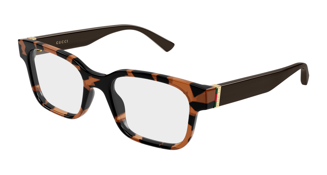 Occhiali da vista gucci gg2087o 007 havana rectangular / squared masculino taglia 54mm - Vista principale