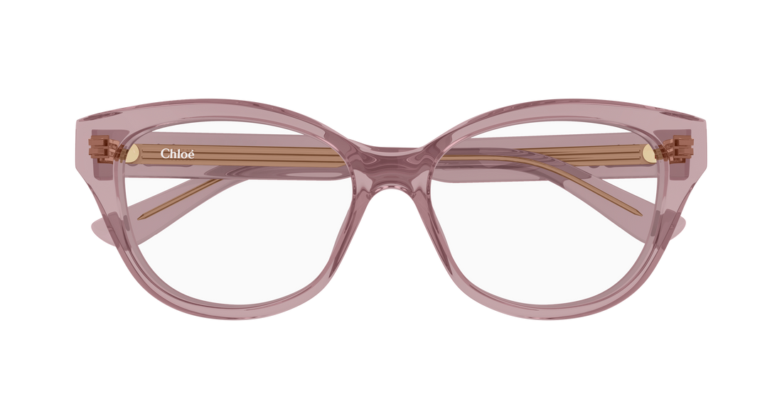 Brillen chloé ch0381ol 009 rosa cat eye femenino größe 54mm - Detailansicht
