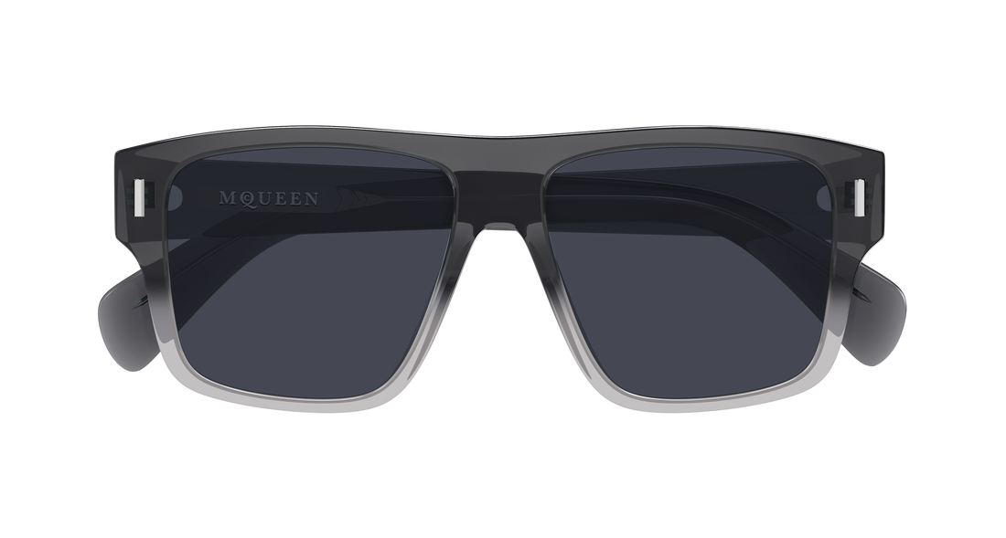 Sunglasses alexander mcqueen am0550s 004 gris rectangular / squared masculino size 55mm - Detailed view