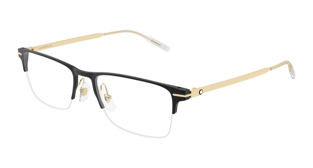 Occhiali da vista montblanc mb0468o 002 negro rectangular / squared masculino taglia 55mm - Vista principale