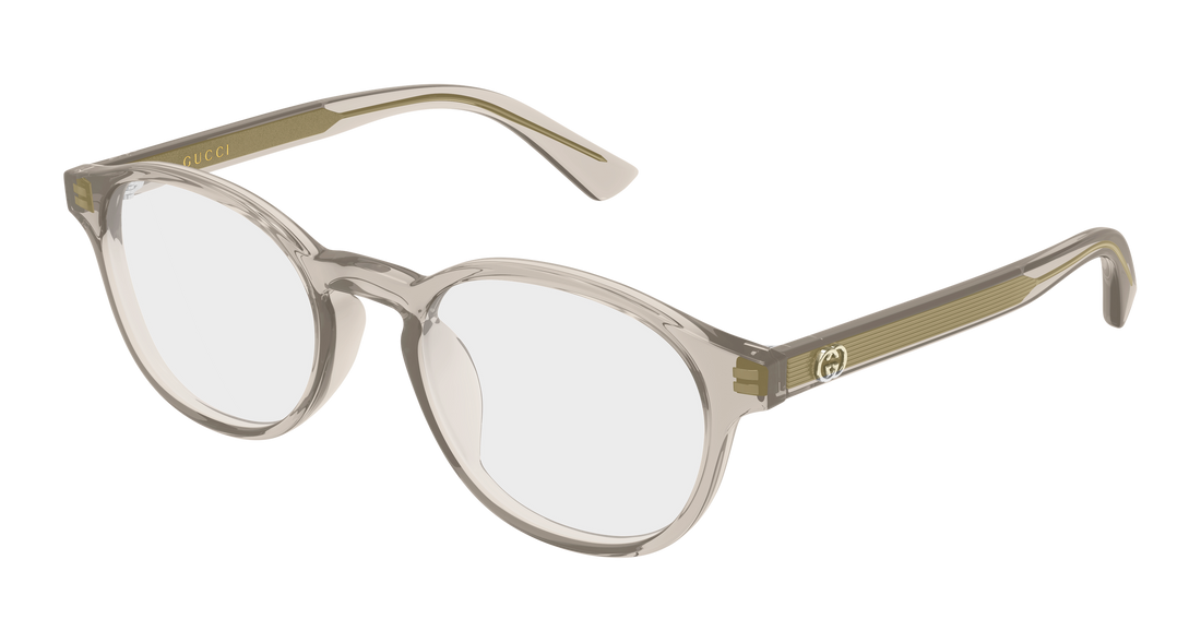Occhiali da vista gucci gg2137ok 002 beige round/oval/panthos masculino taglia 50mm - Vista principale