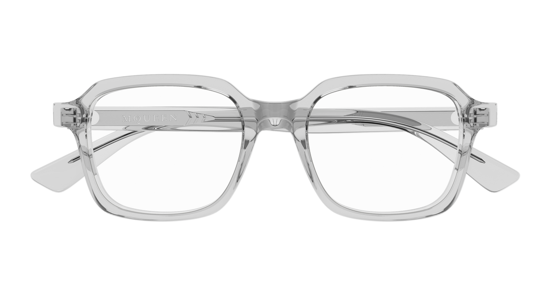 Brillen alexander mcqueen am0572o 004 gris rectangular / squared unisex größe 50mm - Detailansicht