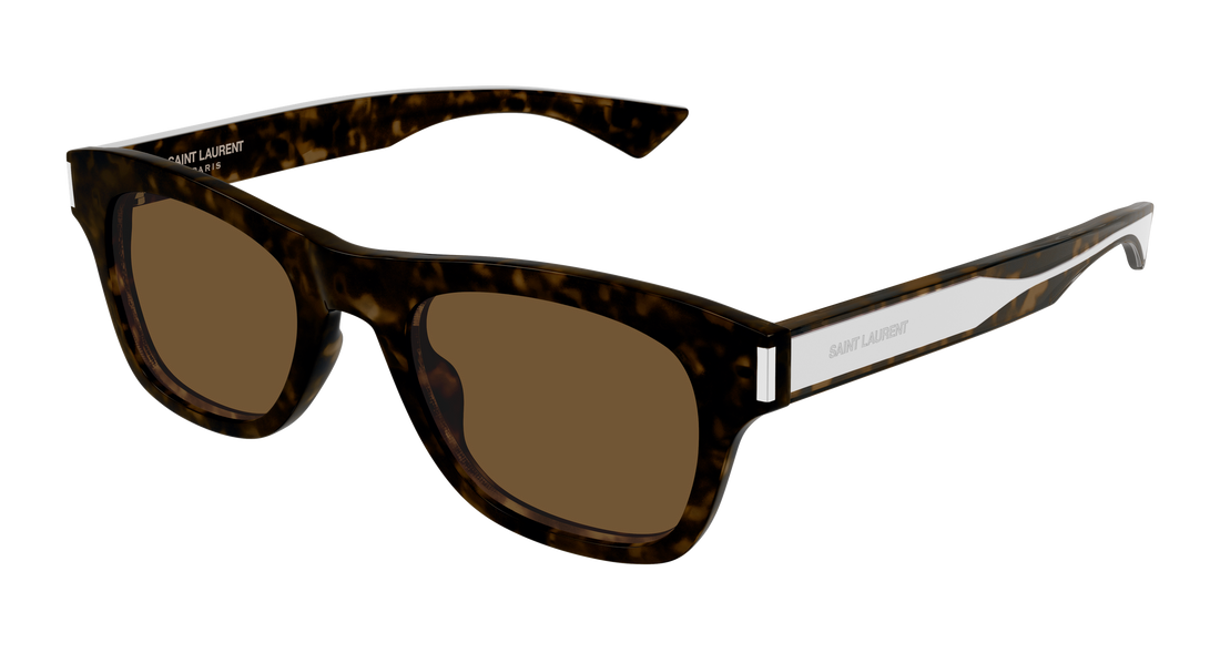 Occhiali da sole saint laurent sl 877 006 havana rectangular / squared masculino taglia 51mm - Vista principale
