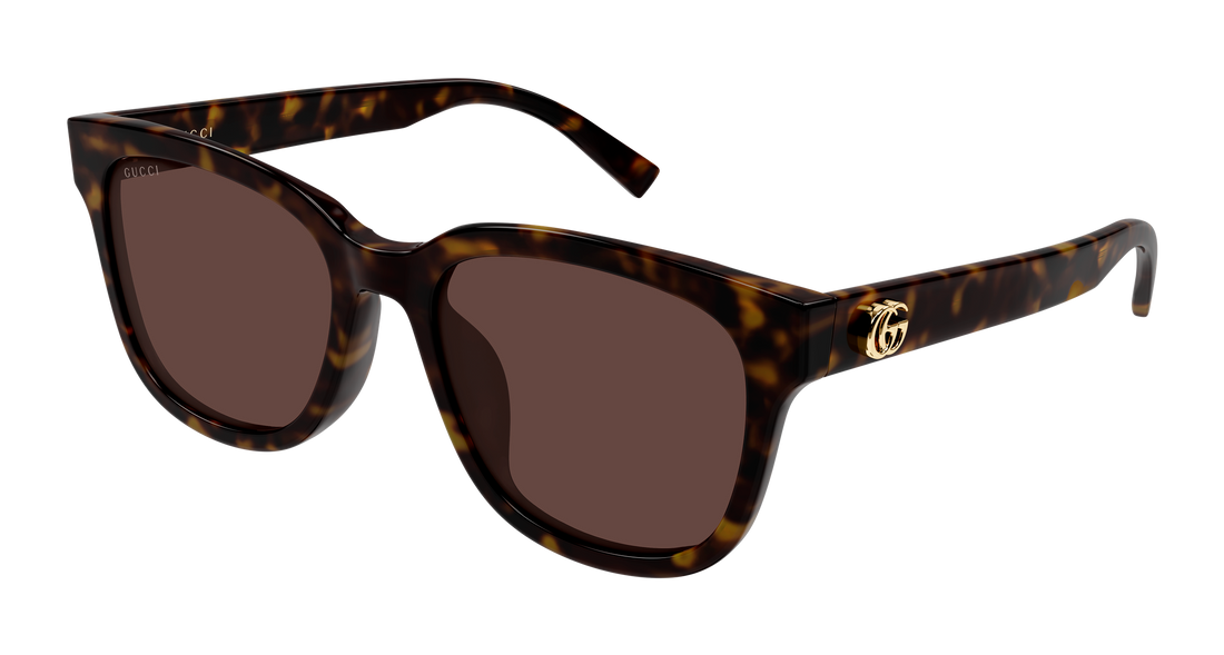 Óculos de sol gucci gg2126sk 002 havana round/oval/panthos femenino tamanho 55mm - Vista principal