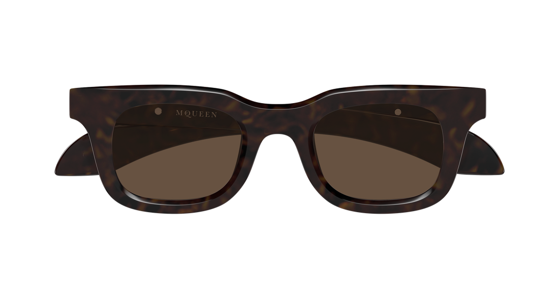 Óculos de sol alexander mcqueen am0547s 002 havana rectangular / squared masculino tamanho 46mm - Vista de detalhe