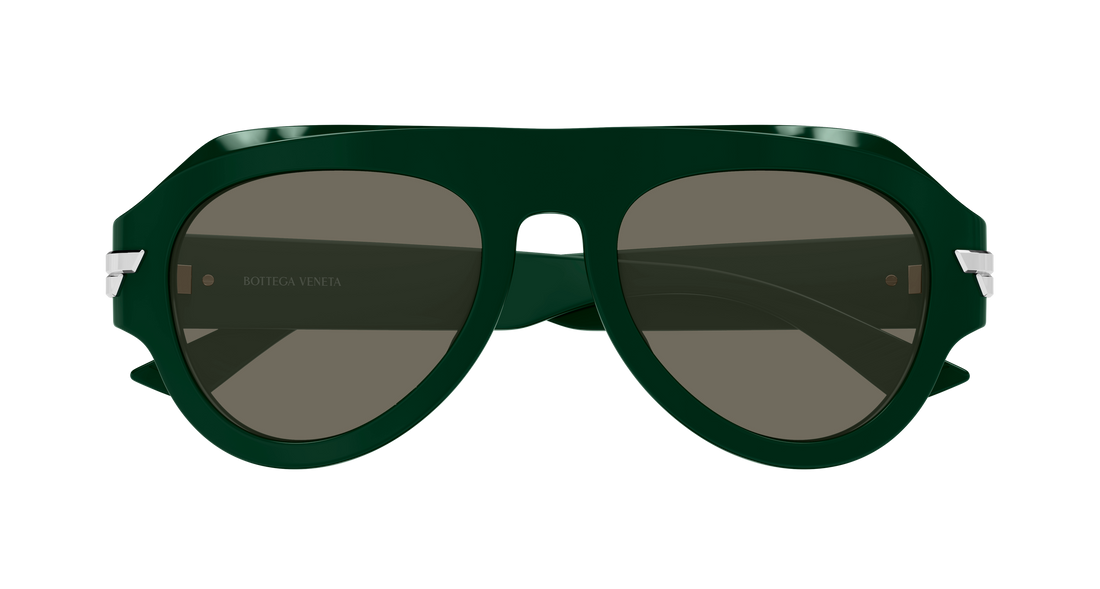 Okulary przeciwsłoneczne bottega veneta bv1488s 005 verde pilot/navigator unisex rozmiar 53mm - Widok szczegółowy