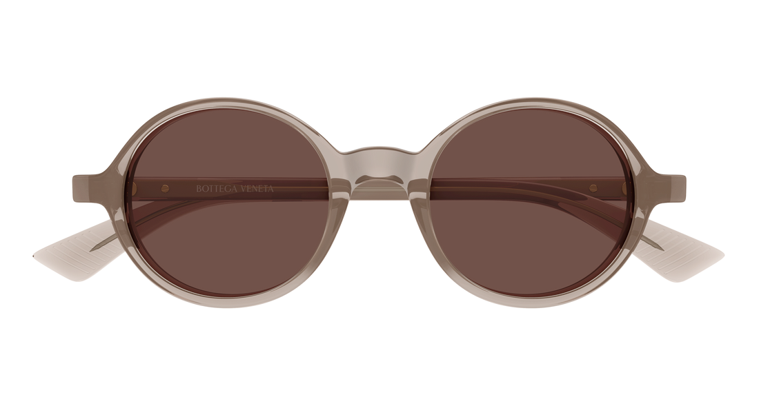 Okulary przeciwsłoneczne bottega veneta bv1430s 008 marron round/oval/panthos unisex rozmiar 48mm - Widok szczegółowy