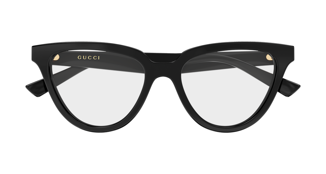 Lunettes de vue gucci gg2179o 001 negro cat eye femenino taille 52mm - Vue détaillée