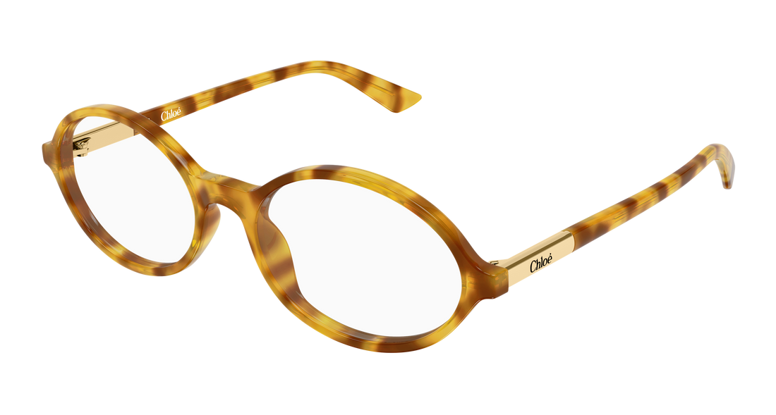 Óculos graduados chloé ch0367o 003 havana round/oval/panthos femenino tamanho 54mm - Vista principal