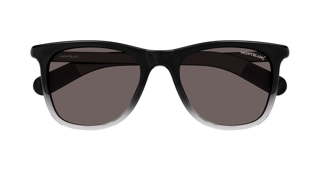 Occhiali da sole montblanc mb0496s 003 negro rectangular / squared masculino taglia 52mm - Vista dettagliata