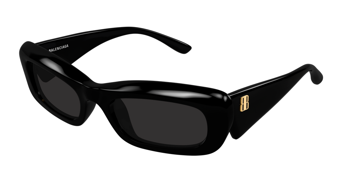 Solbriller balenciaga bb0504s 001 negro rectangular / squared femenino størrelse 55mm - Hovedvisning