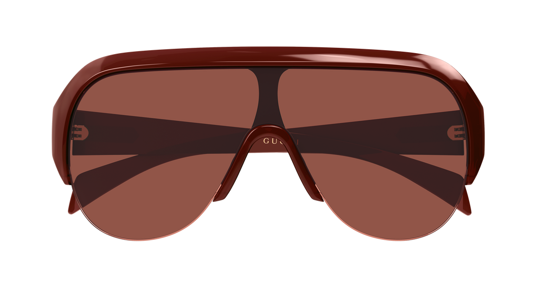 Sunglasses gucci gg2023s 004 burdeos mask femenino size 99mm - Detailed view