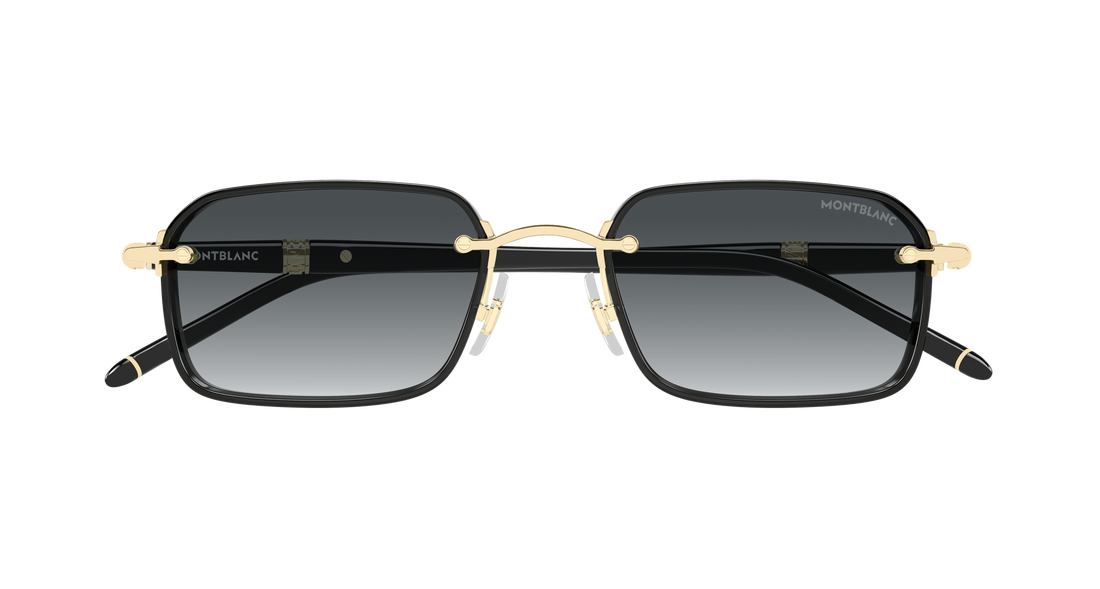 Sunglasses montblanc mb0483s 001 dorado rectangular / squared masculino size 54mm - Detailed view