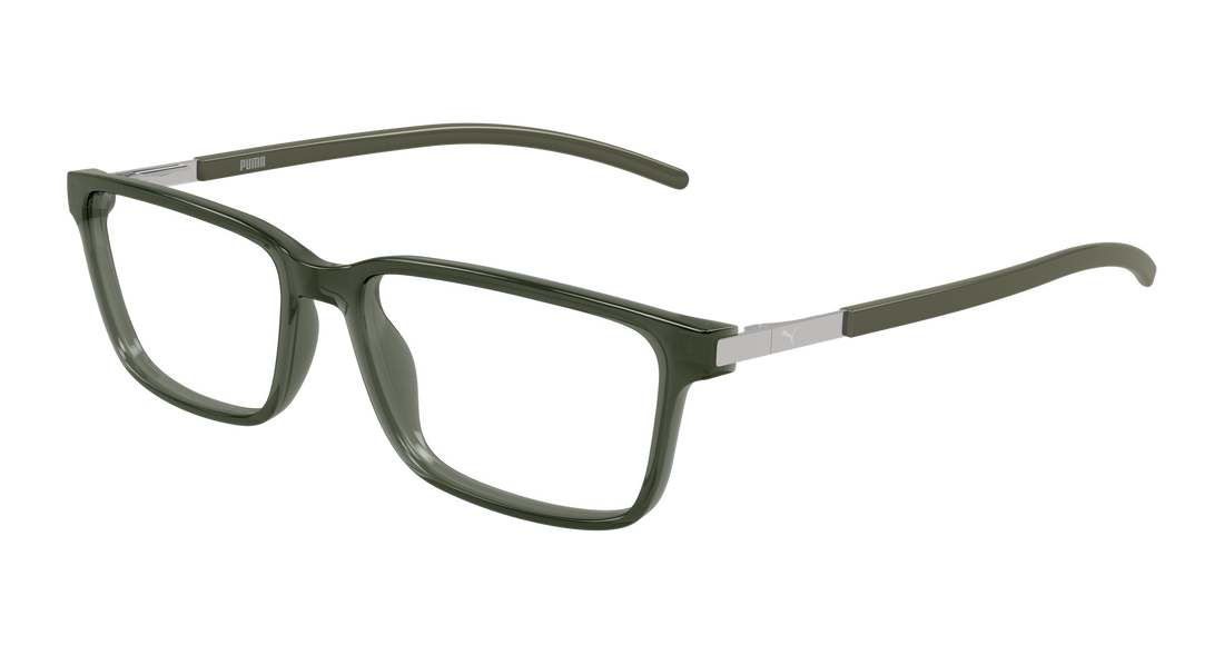 Occhiali da vista puma pu0539o 005 verde rectangular / squared masculino taglia 55mm - Vista principale